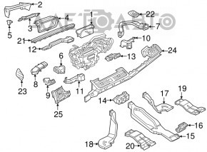 Deflectorul de aer cu capac pentru conducta de aer stânga Audi Q5 80A 18-20 crom