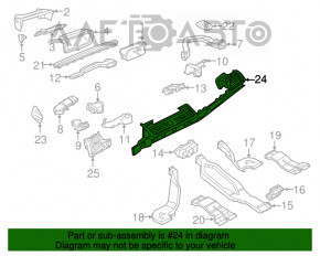 Deflectorul de aer cu capac central și dreapta pentru monitorul Audi Q5 80A 18-20 crom