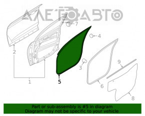 Уплотнитель двери передней левой Hyundai Kona 18-23