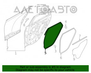 Уплотнитель двери задней правой Hyundai Kona 18-23