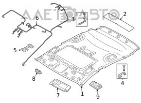 Maner plafon spate dreapta Hyundai Kona 18-23 gri.