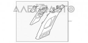 Накладка центральной стойки нижняя правая Hyundai Kona 18-23 1.6, 2.0 OEM