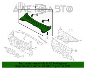 Grila de parbriz din plastic Hyundai Kona 18-21