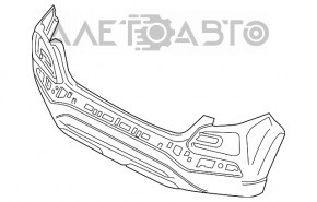 Бампер задний голый Hyundai Kona 18-21 без нижней накладки OEM