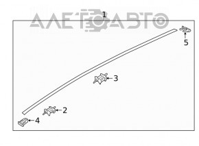 Накладка крыши левая Hyundai Kona 18-23 OEM