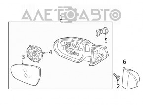 Oglindă laterală stângă Hyundai Kona 18-23, semnalizator, BSM