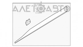 Capac usa inferioara fata stanga Hyundai Kona 18-23 negru.