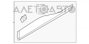 Capac usa inferioara spate stanga Hyundai Kona 18-23 negru.