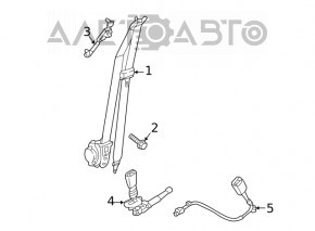 Tensor curea frontal stânga Hyundai Kona 18-23