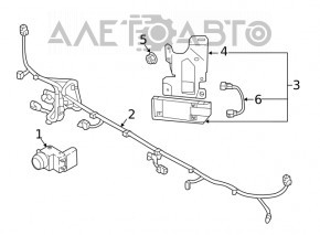 Cablu de conectare a barei spate Hyundai Kona 18-21 FWD cu keyless și senzori de parcare