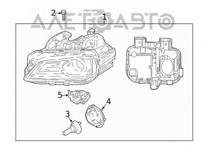 Far stânga față asamblată Hyundai Kona 18-21 LED