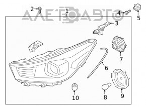 Capac lampă far Lion Hyundai Kona 18-23 Nou OEM Original