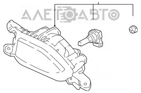 Far de ceata PTF dreapta Hyundai Kona 18-23 nou original OEM