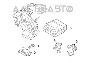 Modulul computerizat al airbag-urilor SRS pentru pernele de siguranță Hyundai Kona 18-23