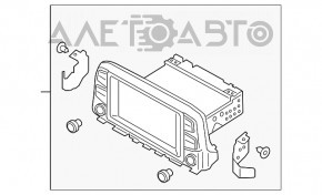 Radio CD player Hyundai Kona 18-23 fără radio satelitar