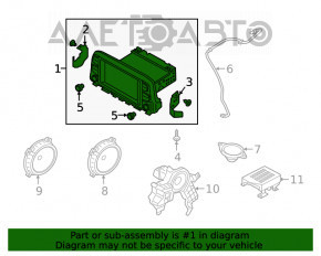 Radio CD player Hyundai Kona 18-23 fără radio satelitar