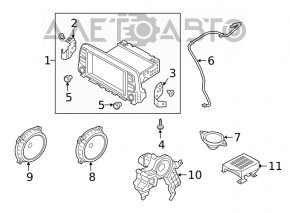 Radio CD player Hyundai Kona 18-23 fără radio satelitar