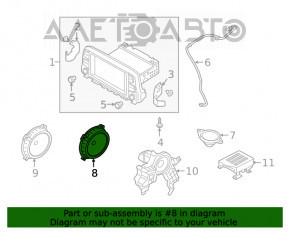 Difuzor ușă față dreapta Hyundai Kona 18-23 Harman Kardon