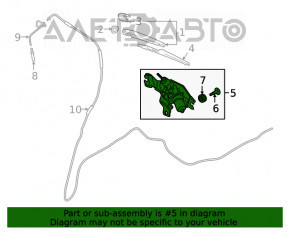 Matura trapezoidală cu motor pentru spatele Hyundai Kona 18-23