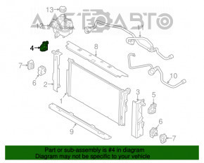 Suport radiator inferior set 2 buc BMW F30 12-18 nou neoriginal.