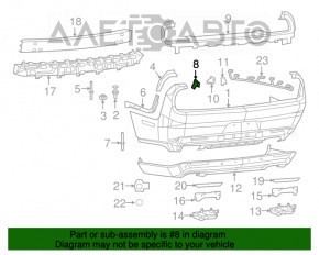 Suport bara spate sus stânga Dodge Challenger 09 - mic nou original OEM