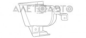 Deflectorul radiatorului pentru grila inferioară a bara de protecție față dreapta a Dodge Challenger 15-19, recondiționat, lipsește un fragment.