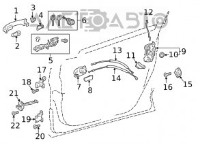 Заглушка ручки двери передняя левая Toyota Camry v50 12-14 usa OEM