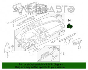 Conducta de aerisire a panoului frontal dreapta pentru șofer Audi A3 8V 15-16 4d