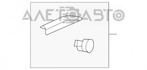 Capacul de balustradă longitudinală din spate dreapta pentru Ford Explorer 11-15, pre-facelift, negru, zgârieturi.