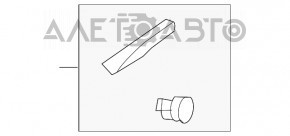 Capacul longitudinal al balustradei din față dreapta Ford Explorer 11-15, negru mat, zgârieturi.