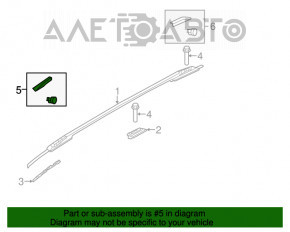 Capacul longitudinal al balustradei din față dreapta Ford Explorer 11-15, negru mat, zgârieturi.