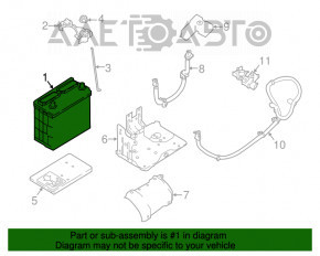 Baterie auto 12V NISSAN LEAF 11-17 45Ah 390A Asia +- Inversa noua neoriginala EXIDE