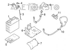 Baterie auto 12V INFINITI JX35 QX60 13-17 Hybrid 45Ah 390A Asia +- Revers nou neoriginal EXIDE