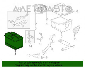 Baterie auto 12V VOLKSWAGEN PASSAT b8 16-19 16- USA 72Ah 720A Euro +-Înapoi nou neoriginal EXIDE