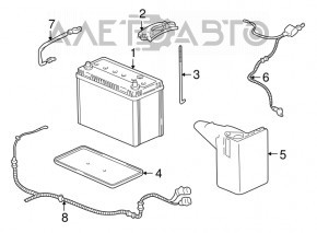 Baterie auto 12V pentru LEXUS GS 300/350/430/460/450H 06-11, 75Ah 630A Asia +- invers, nou, neoriginal, marca EXIDE.