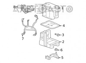 АКБ 12в DODGE JOURNEY 11- 75Ah 630A Asia +-Прямая новый неоригинал EXIDE