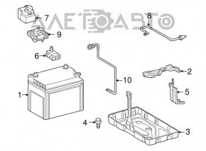 Baterie auto 12V pentru LEXUS LS 460/600H 07-12 Hybrid 95Ah 830A Asia +- Direct, nou, neoriginal, marca EXIDE.