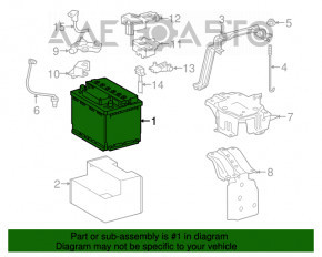 Baterie auto 12V pentru LEXUS RX 350/450h 16-22 Hybrid 50Ah 360A Asia +- Revers nou neoriginal EXIDE