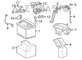 Baterie auto 12V pentru LEXUS RX 350/450h 16-22 Hybrid 50Ah 360A Asia +- Revers nou neoriginal EXIDE