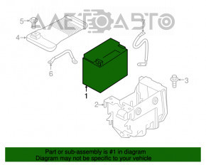 Baterie auto 12V Volvo XC90 16-22 Suplimentară 11Ah 150A Auxiliară AGM +-Revers nou neoriginal EXIDE