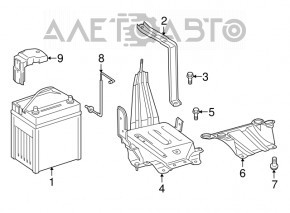 АКБ 12в LEXUS HS 250H 10-12 55Ah 540A Euro AGM +-Обратная новый неоригинал EXIDE