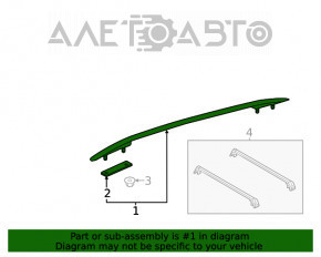 Balustradă longitudinală stânga VW Atlas 18- crom