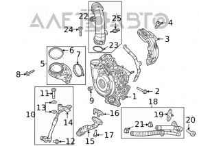 Senzorul de temperatură a gazelor de eșapament al supapei EGR pentru Jeep Cherokee KL 19-23 2.0T.