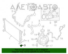 Suport radiator stanga jos Jeep Cherokee KL 14-18 2.4, 3.2 nou original OEM