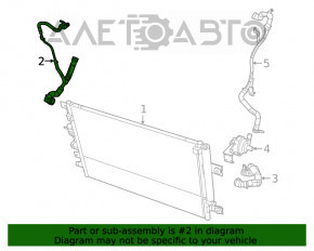 Furtunul de răcire a intercoolerului drept pentru radiatorul Jeep Cherokee KL 19-22 2.0T