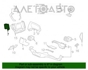 Deflectorul conductei de aer frontal central stânga pentru GMC Terrain 18-