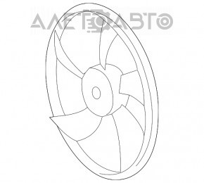 Paletele ventilatorului de răcire stânga pentru Lexus IS250 IS350 09-13, cu 5 lame