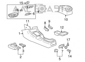 Brichetă pentru consola centrală GMC Terrain 18 - original OEM nou