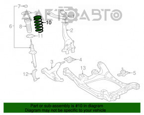 Arcul de suspensie din față dreapta pentru Lexus IS250 IS300 IS350 06-13 AWD