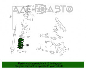 Arc spate stânga Lexus IS250 IS350 06-13 AWD